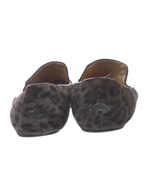 Jimmy Choo Suede Animal Print Loafers