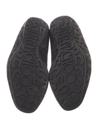 Jimmy Choo Suede Animal Print Loafers
