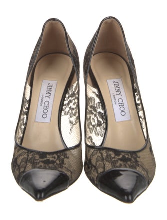 Jimmy Choo Mesh Lace Pattern Pumps