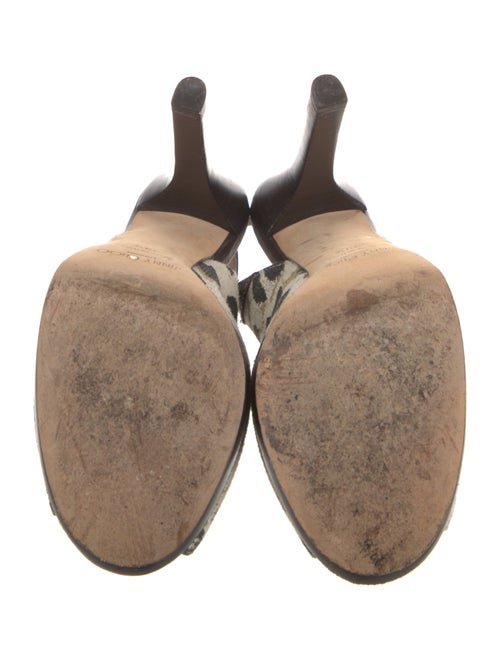 Jimmy Choo Canvas Animal Print Slingback Pumps