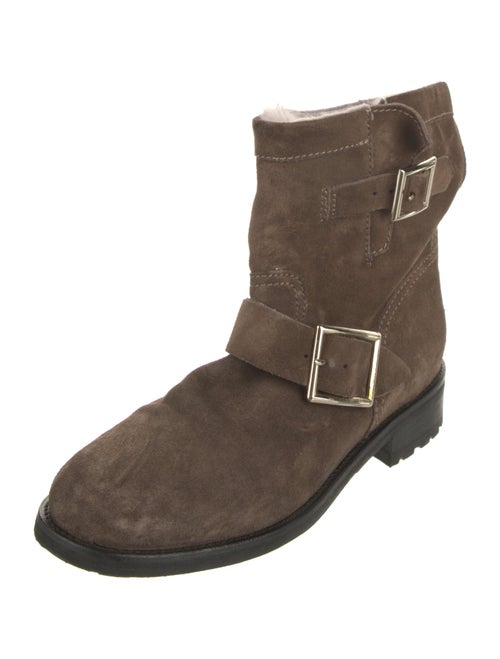 Jimmy Choo Suede Moto Boots