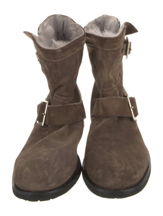 Jimmy Choo Suede Moto Boots