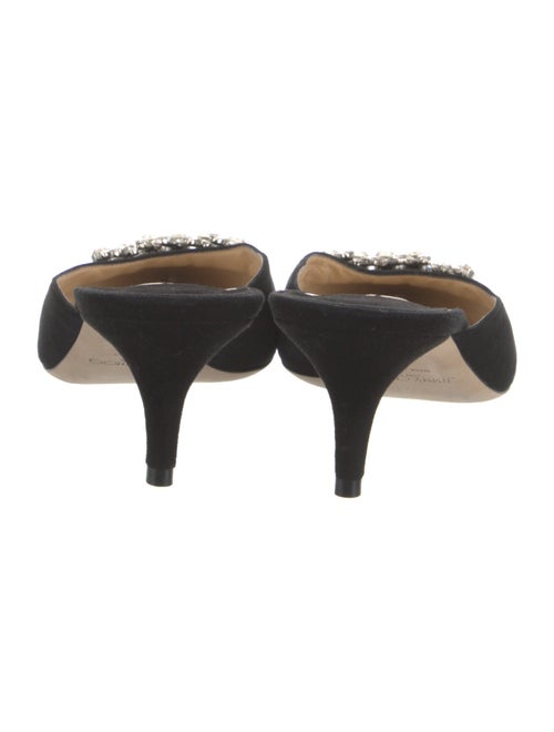 Jimmy Choo Suede Crystal Embellishments Mules