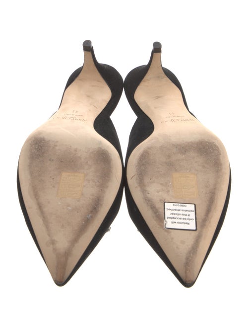 Jimmy Choo Suede Crystal Embellishments Mules