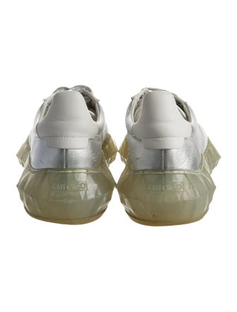 Jimmy Choo Leather Colorblock Pattern Sneakers