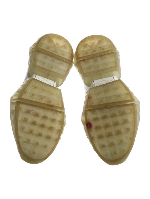 Jimmy Choo Leather Colorblock Pattern Sneakers