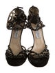 Jimmy Choo Suede Crystal Embellishments Sandals