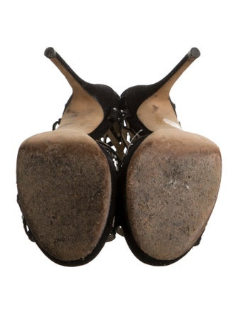 Jimmy Choo Suede Crystal Embellishments Sandals