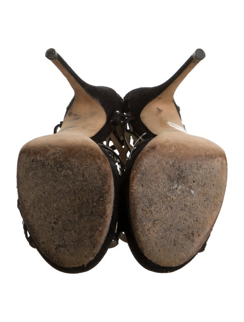 Jimmy Choo Suede Crystal Embellishments Sandals