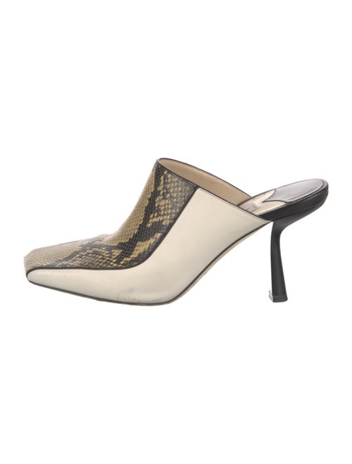 Jimmy Choo Leather Animal Print Mules