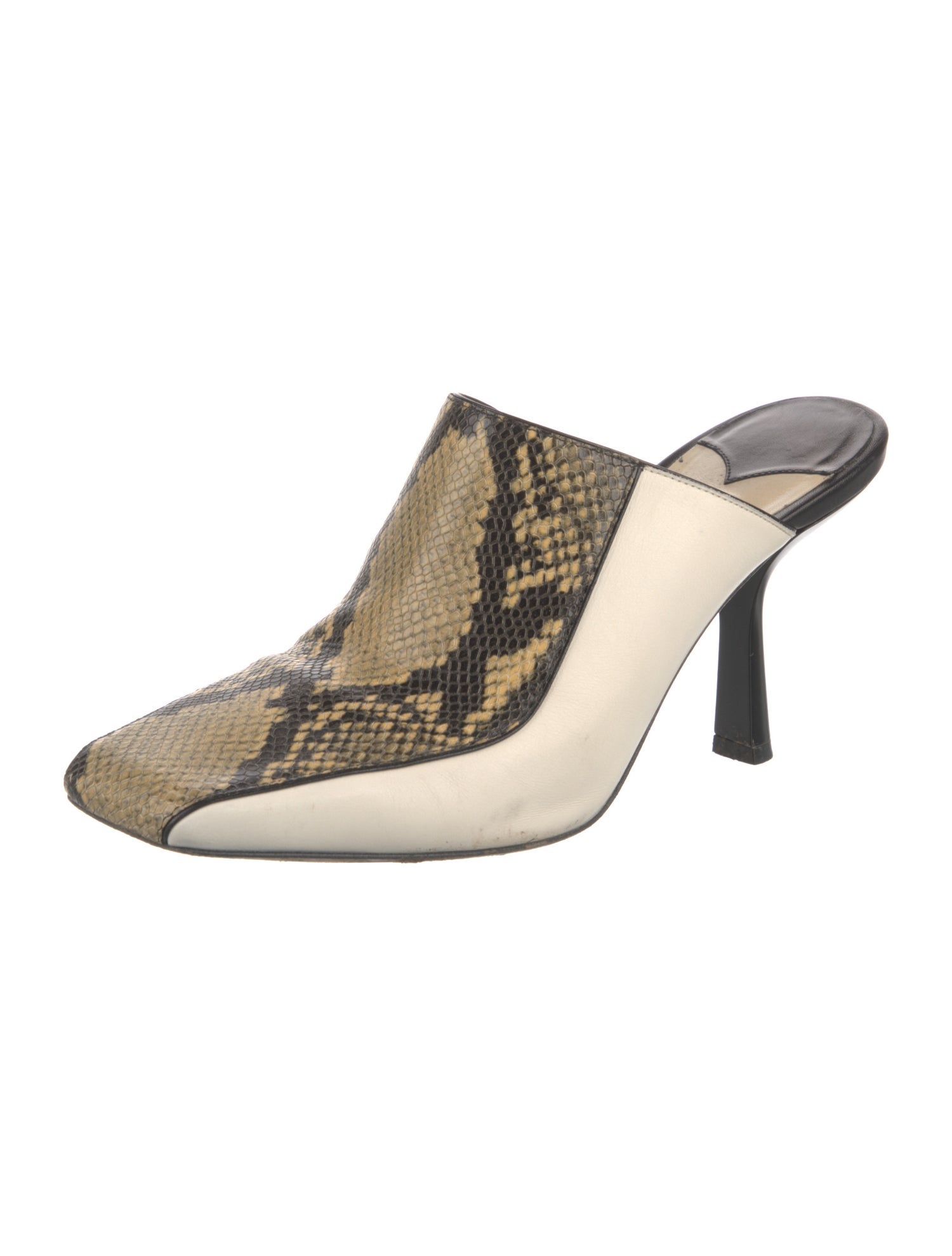 Jimmy Choo Leather Animal Print Mules