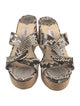 Jimmy Choo Leather Animal Print Slides