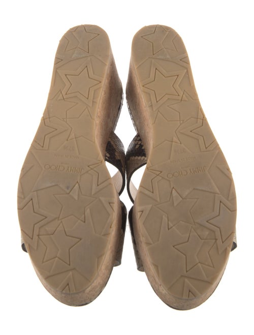 Jimmy Choo Leather Animal Print Slides