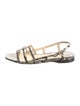 Jimmy Choo Leather Animal Print Slingback Sandals