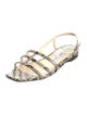 Jimmy Choo Leather Animal Print Slingback Sandals
