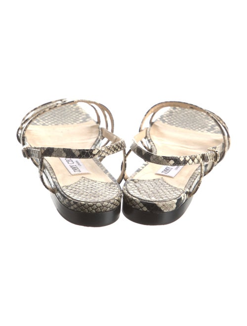 Jimmy Choo Leather Animal Print Slingback Sandals
