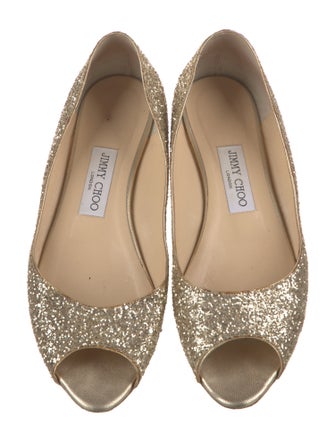 Jimmy Choo Glitter Flats