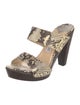 Jimmy Choo Snakeskin Animal Print Slides