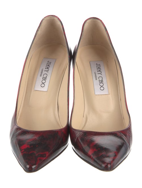 Jimmy Choo Patent Leather Printed Pumps