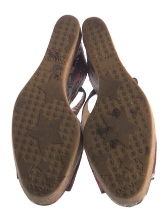 Jimmy Choo Canvas Floral Print T-Strap Pumps