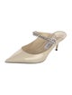 Jimmy Choo Patent Leather Crystal Embellishments Mules