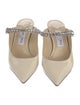 Jimmy Choo Patent Leather Crystal Embellishments Mules