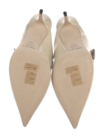 Jimmy Choo Patent Leather Crystal Embellishments Mules