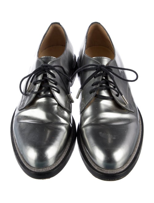 Jimmy Choo Leather Glitter Accents Oxfords