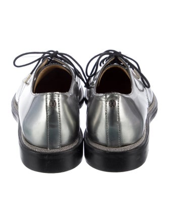 Jimmy Choo Leather Glitter Accents Oxfords