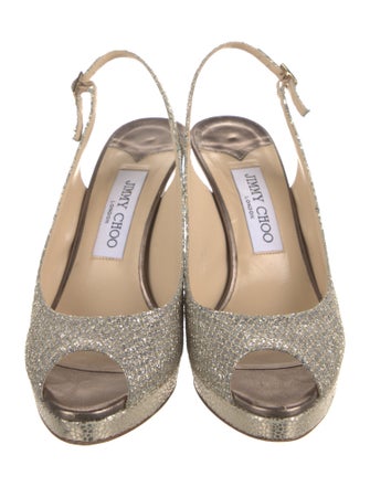 Jimmy Choo Glitter Slingback Sandals