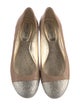 Jimmy Choo Leather Colorblock Pattern Ballet Flats