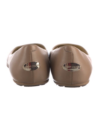 Jimmy Choo Leather Colorblock Pattern Ballet Flats