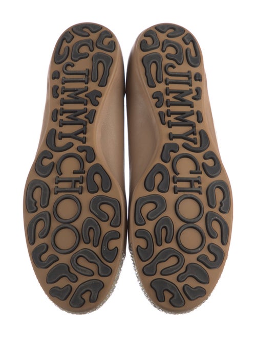 Jimmy Choo Leather Colorblock Pattern Ballet Flats