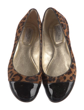 Jimmy Choo Ponyhair Animal Print Flats