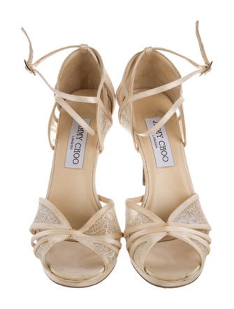 Jimmy Choo Lace Lace Pattern D'Orsay Pumps