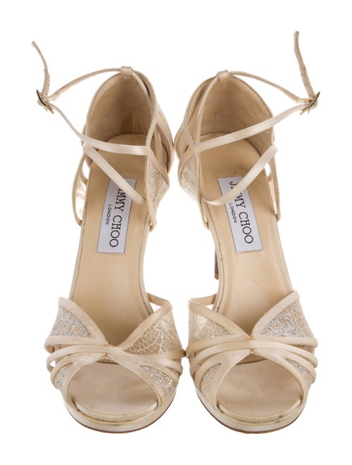 Jimmy Choo Lace Lace Pattern D'Orsay Pumps