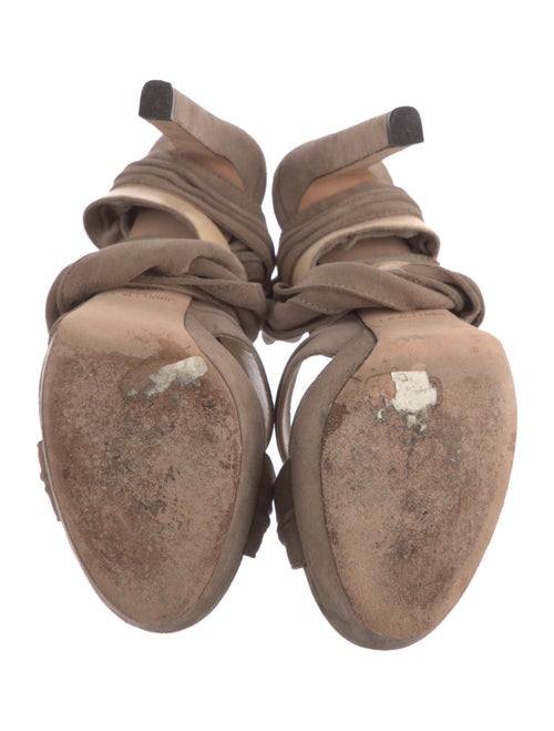 Jimmy Choo Suede Bow Accents Slingback Sandals