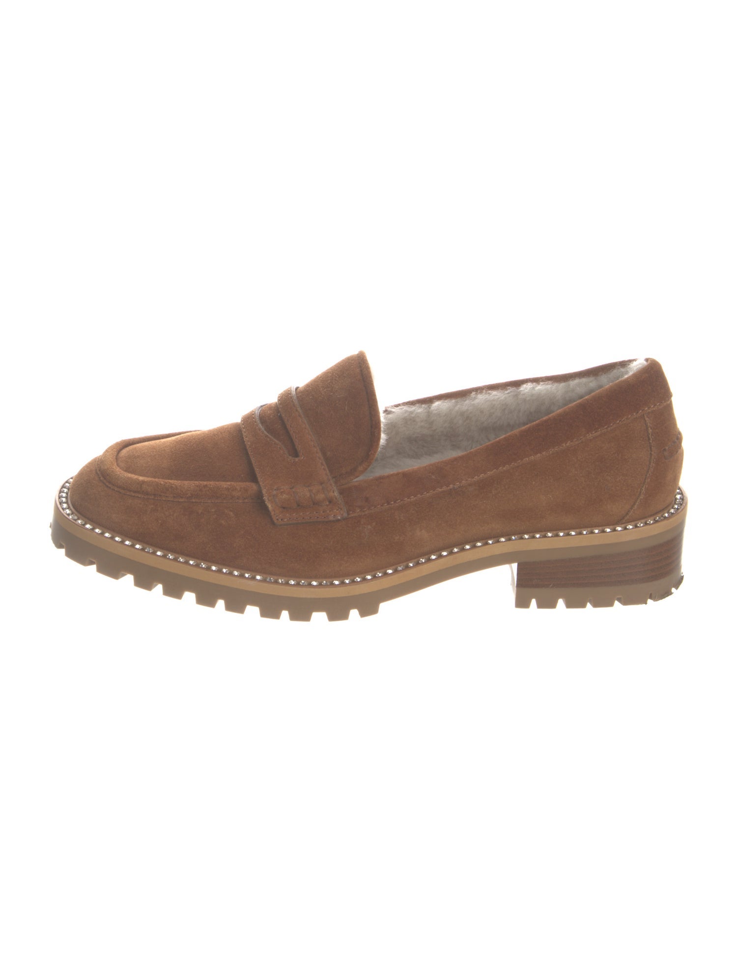 Jimmy Choo Suede Crystal Embellishments Loafers