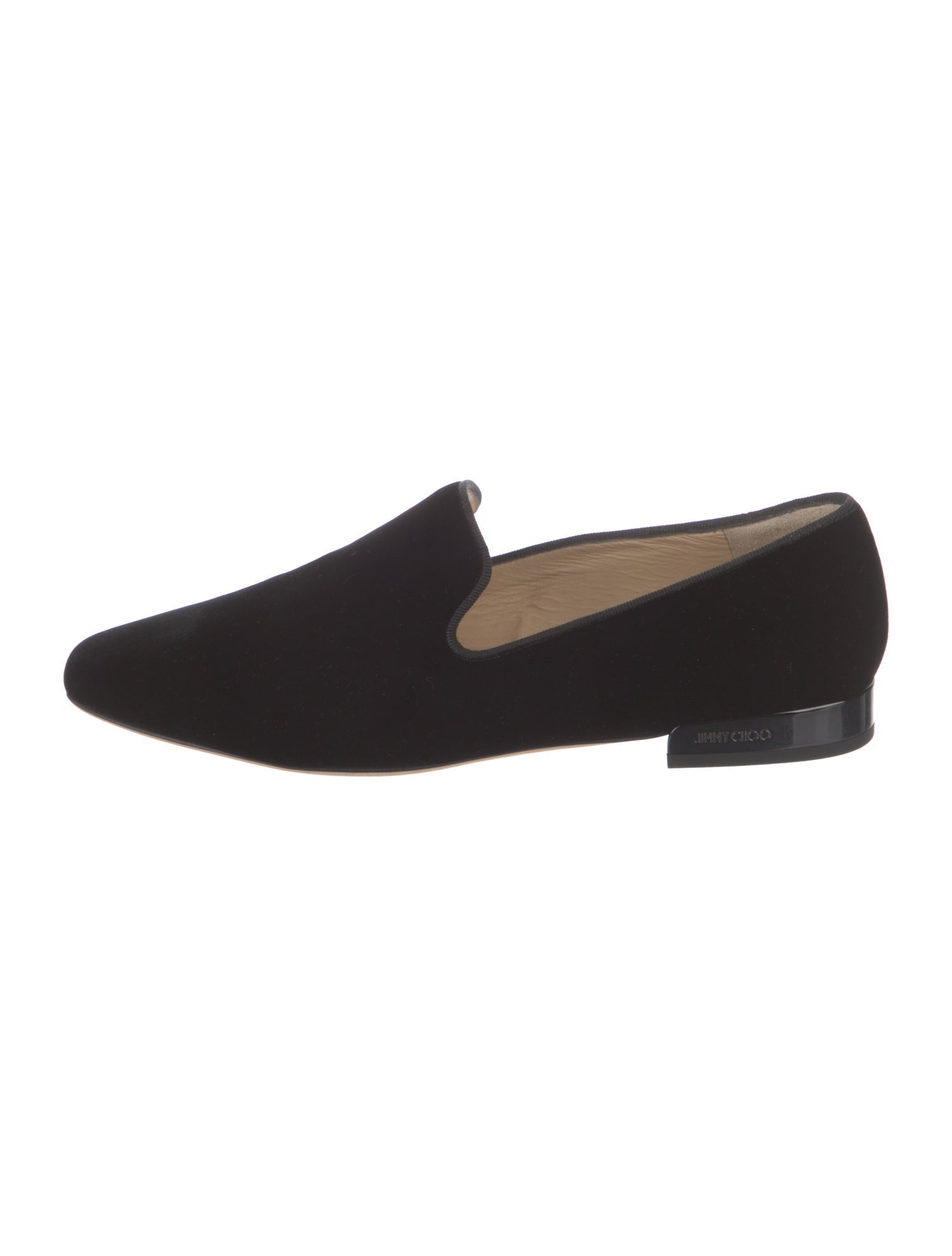 Jimmy Choo Velvet Grosgrain Trim Loafers
