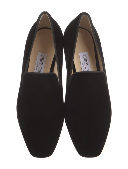 Jimmy Choo Velvet Grosgrain Trim Loafers
