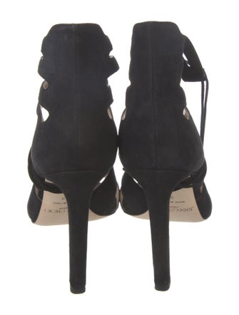 Jimmy Choo Suede Cutout Accent Gladiator Sandals