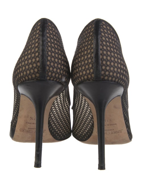 Jimmy Choo Leather Mesh Accents D'Orsay Pumps