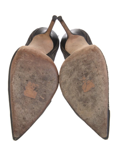 Jimmy Choo Leather Mesh Accents D'Orsay Pumps