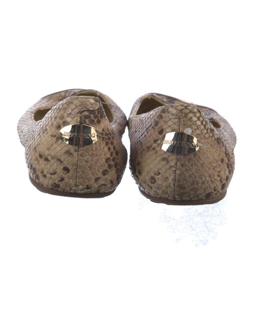 Jimmy Choo Snakeskin Animal Print Ballet Flats