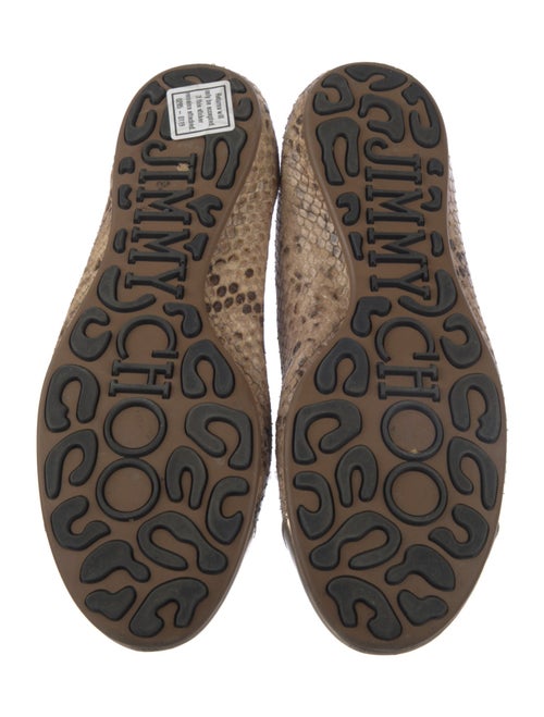 Jimmy Choo Snakeskin Animal Print Ballet Flats