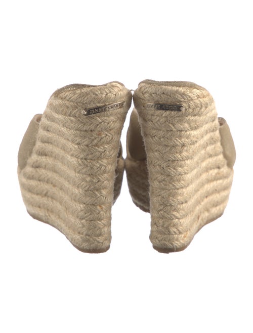 Jimmy Choo Suede Glitter Accents Mules