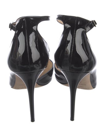 Jimmy Choo Patent Leather Crystal Embellishments D'Orsay Pumps