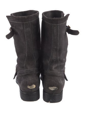Jimmy Choo Suede Moto Boots
