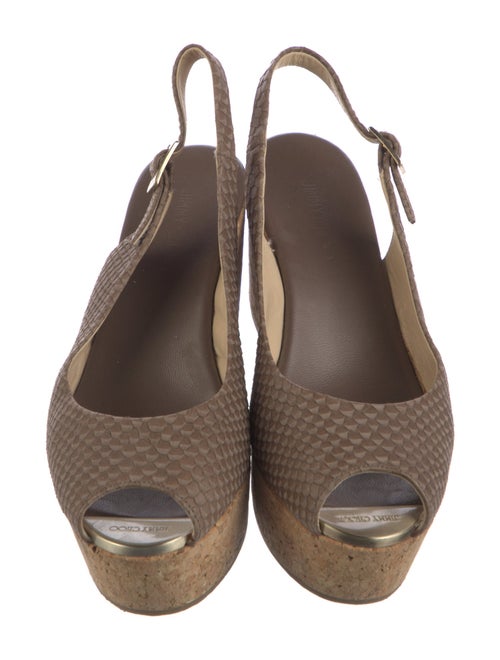 Jimmy Choo Snakeskin Slingback Sandals