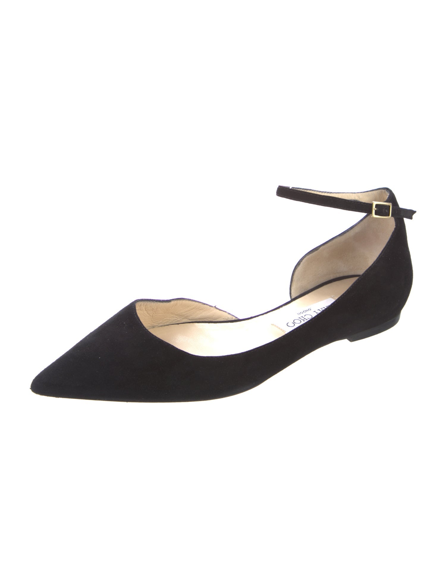 Jimmy Choo Suede D'Orsay Flats